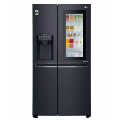 LG 668L Matt Black Side by Side Refrigerator - GSX6018MT